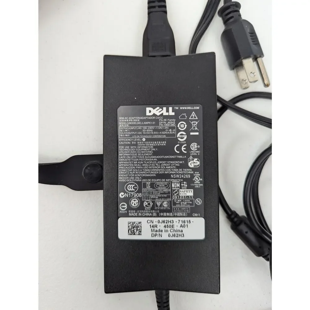 Dell Genuine AC Adapter Power Charger 19.5V 4.62A 90W LA90PE1-01 0J62H3